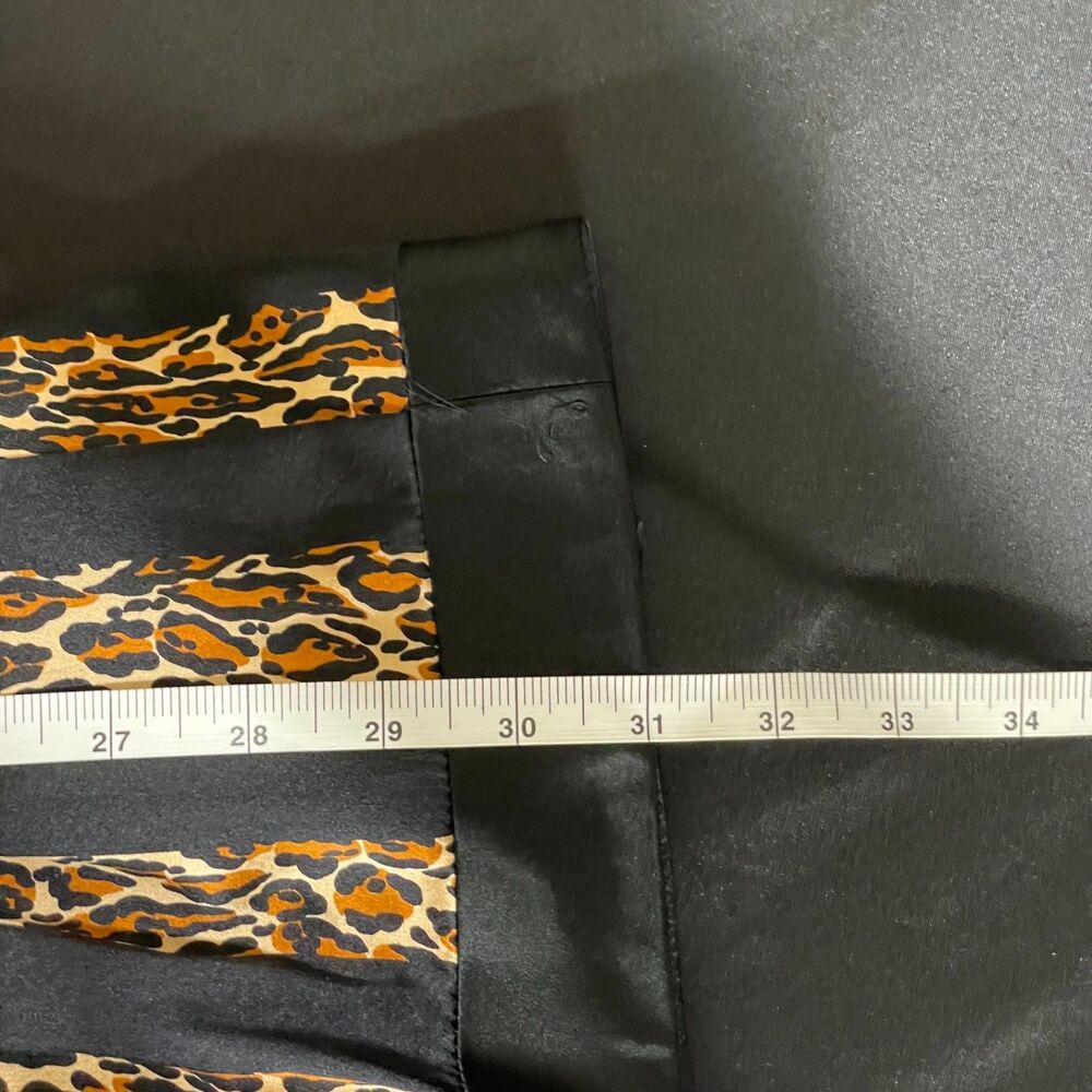 Lillie Rubin Vintage Size 12 - 100% Silk Leopard Print Strapless Tiered Dress - Picture 7 of 7